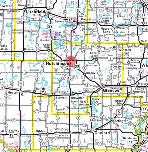 city of hutchinson mn map.